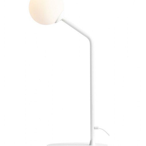 Veioza Pure 1xE14 metal/sticla alb Aldex