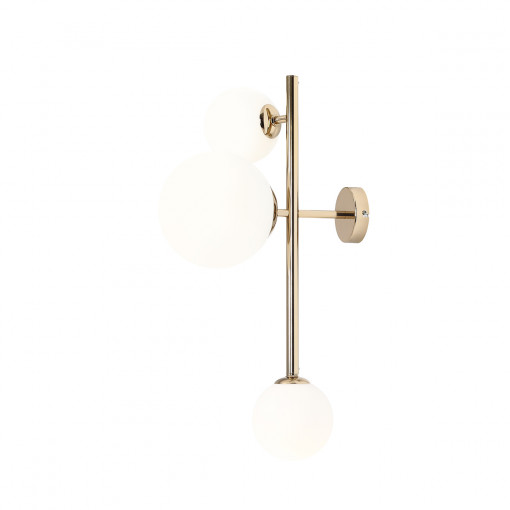 Aplica Dione 2xE14+1xE27 metal/sticla auriu Aldex
