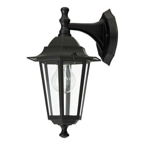 Aplica exterior Velence 1xE27 metal/sticla negru Rabalux