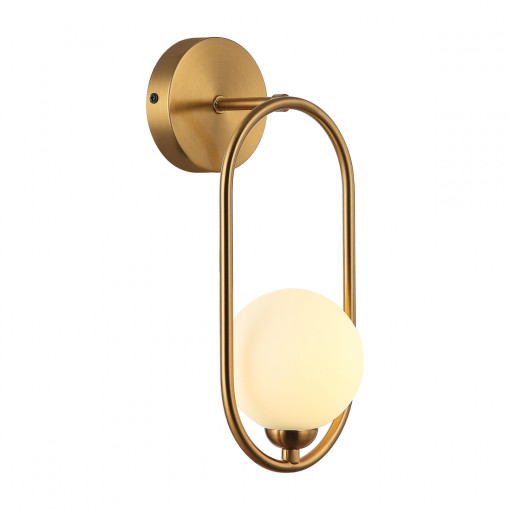 Aplica Lupus 1xG9 metal/sticla bronz antichizat/alb Italux