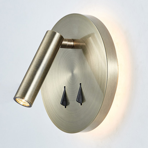 Aplica Nelly LED 9W 750lumeni metal/acril, metal bronz antichizat Italux