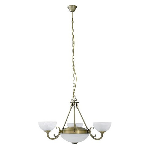 Candelabru Marlene 3+2xE27+E14 metal/sticla bronz/alb Rabalux