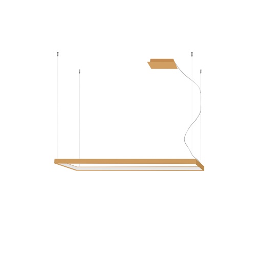 Lustra Tuula LED 3000K 5757LM metal auriu rectangular