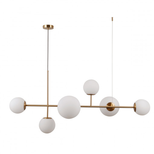 Lustra Vailante 2+4xE27+E14 metal/sticla auriu Italux