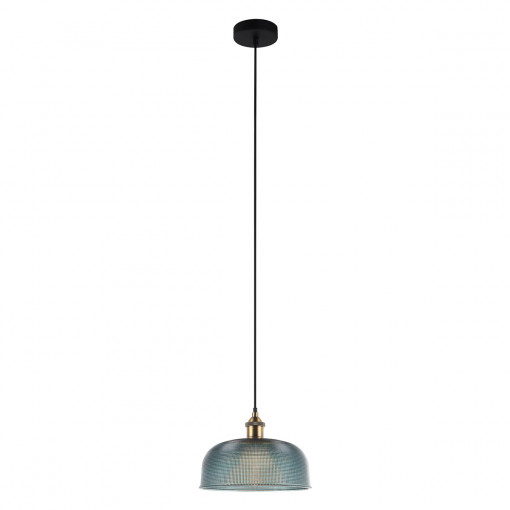 Pendul Davide 1xE27 metal/sticla albastru Italux