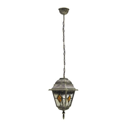 Pendul exterior Monaco 1xE27 metal/sticla auriu antichizat/multicolor Rabalux