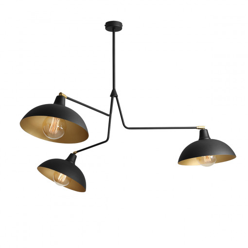 Plafoniera Espace 3xE27 metal negru Aldex