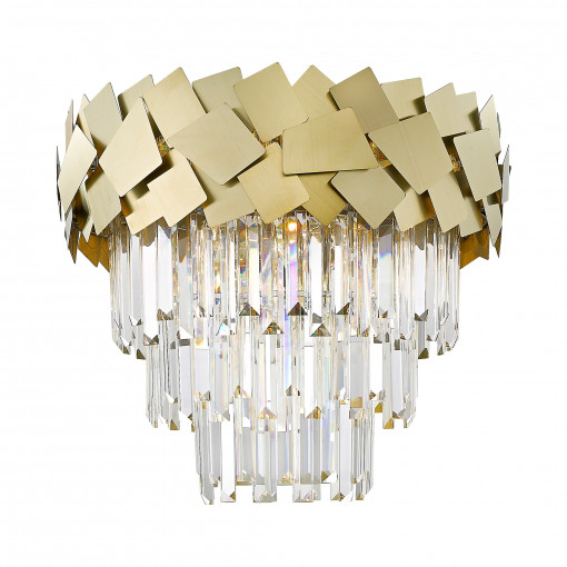 Plafoniera Quasar 6xE14 metal/cristal auriu Zuma Line