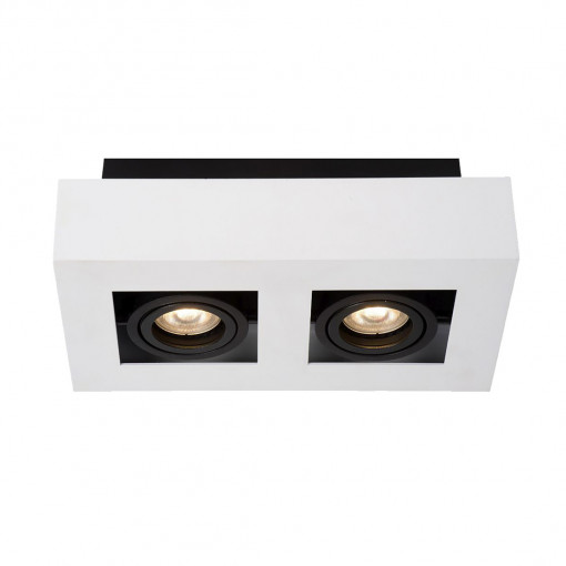 Spot aplicat Casemiro 2xGU10 metal alb/negru Italux
