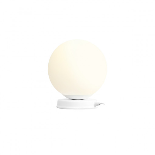 Veioza Ball 1xE27 metal/sticla alb Aldex