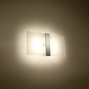Aplica Azalia 2xG9 sticla/metal alb/crom rectangular - Img 3