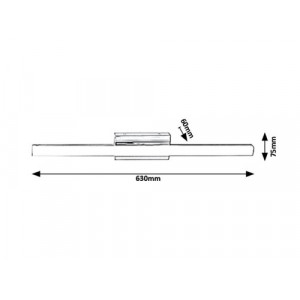 Aplica Bastian LED 13W metal/acril crom Rabalux