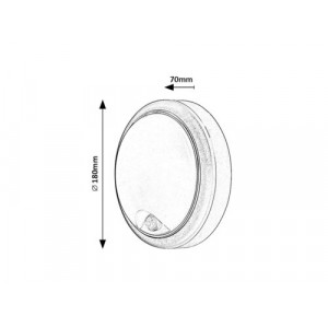 Aplica exterior Hitura LED 15W acril alb Rabalux