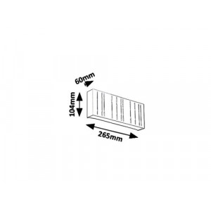 Aplica exterior Maribor LED 12W metal/acril alb Rabalux