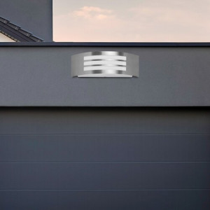 Aplica exterior Roma 1xE27 metal/acril nichel/alb Rabalux