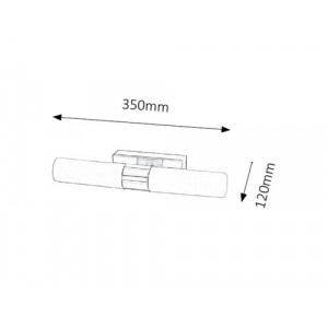 Aplica Jim LED 10W metal/sticla crom/alb Rabalux