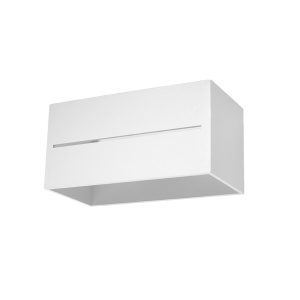 Aplica Lobo 2xG9 metal alb rectangular - Img 1