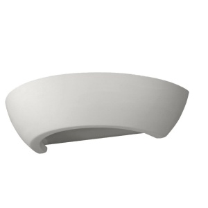 Aplica Oskar 1xE27 ceramica/sticla alb semicircular