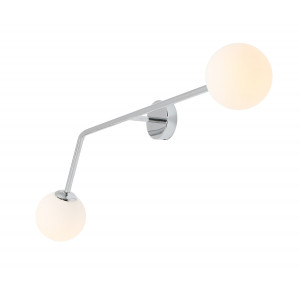 Aplica Pure H 2xE14 metal/sticla crom Aldex
