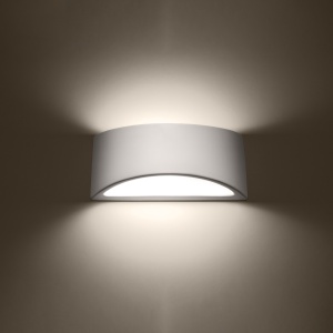 Aplica Vixen 1xG9 ceramica alb lucios semicircular - Img 3