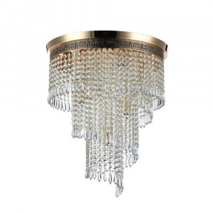 Candelabru Cascade 7xE14 metal/cristal auriu Maytoni
