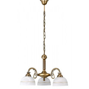 Candelabru Flossi 3xE27 metal/sticla bronz/alb Rabalux RBL8813