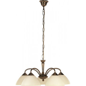 Candelabru Regina 5xE14 metal/sticla bronz/crem Rabalux