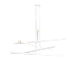 Candelabru Tubo 10xE14 metal alb Aldex
