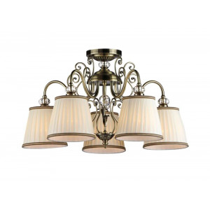 Candelabru Vintage metal/textil bronz/crem Maytoni