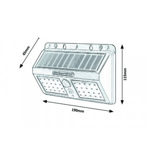 Lampa solara Ostrava LED 2.4W acril negru Rabalux