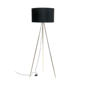 Lampadar Inga 1xE27 metal/acril/textil negru Zuma Line