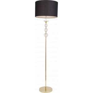 Lampadar Rea 1xE27 metal/sticla/textil auriu/negru Zuma Line