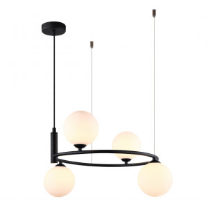 Lustra Amily 4xG9 metal/sticla negru Italux
