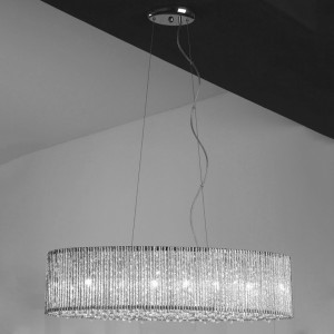 Lustra Anabella 6xG9 metal/sticla argintiu Italux