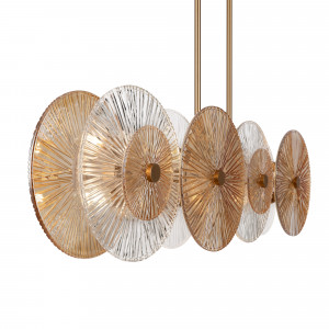Lustra Aster 8xE14 metal/sticla auriu Maytoni