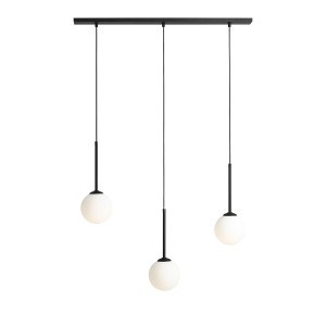 Lustra Bosso 3xE14 metal/sticla negru Aldex