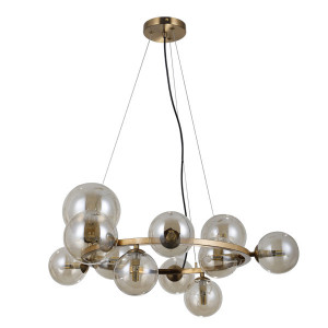 Lustra Canello 11xG9 metal/sticla auriu Italux