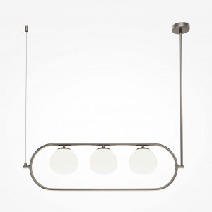 Lustra Erich 3xE14 metal nichel/alb Maytoni
