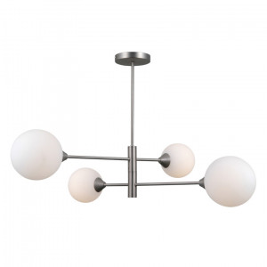 Lustra Evora 4xG9 metal/sticla nichel satinat Italux