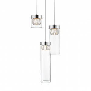Lustra Gem 3xG9 metal/cristal crom/transparent Zuma Line