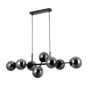 Lustra Molite 8xE14 metal/sticla negru Italux