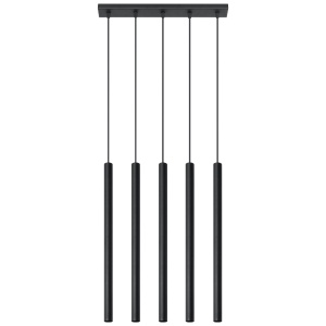 Lustra Pastelo 5xG9 metal negru tubular