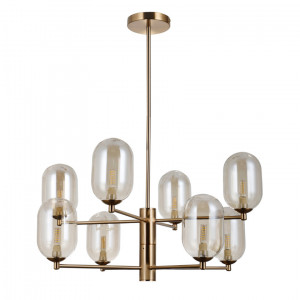 Lustra Perano 8xG9 metal/sticla bronz antichizat/transparent Italux