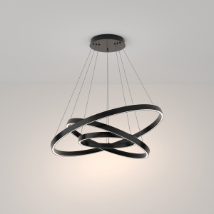 Lustra Rim LED 115W 4000K metal negru Maytoni