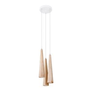 Lustra Sula 3xGU10 lemn natural wood cos