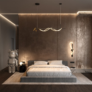 Lustra Tau 1xLED metal negru/auriu/alb Maytoni
