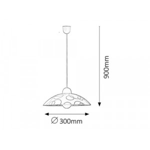 Pendul Ada 1xE27 metal/acril alb Rabalux