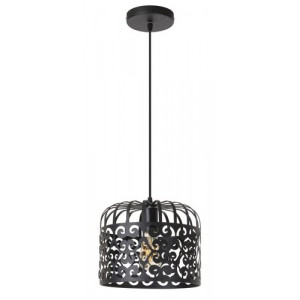 Pendul Alessandra 1xE27 metal/lemn negru Rabalux RBL2156