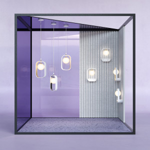 Pendul Avola 1xG9 metal/sticla alb Maytoni