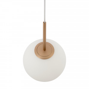 Pendul Basic form 1xE14 metal/sticla auriu/alb Maytoni